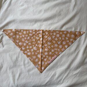 NWT Loic by Design Leopard Pattern Dog Bandana, Brown, White, + Pink, Size L
